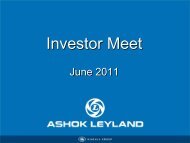 Investor Meet - June 2011 - Ashok Leyland