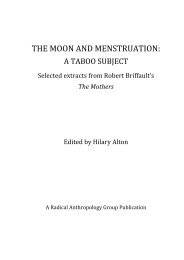 The Moon and Menstruation: A taboo subject - Radical Anthropology ...