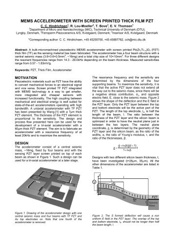 Extended Abstract Example - DTU Nanotech