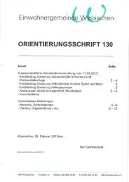 Orientierungsschrift 130 - Wyssachen