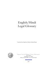 English/Hindi Legal Glossary A-C - Superior Court of California