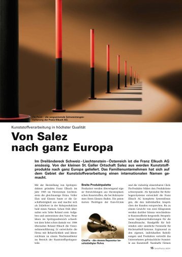 Von Salez nach ganz Europa - Kunststoff-Schweiz