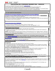 application for a temporary resident visa – checklist - Canada ...