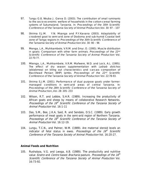 Publication - Ministry of Livestock and Fisheries Development