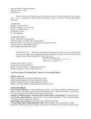 Warwick School Committee Minutes - Rhode Island Office of the ...