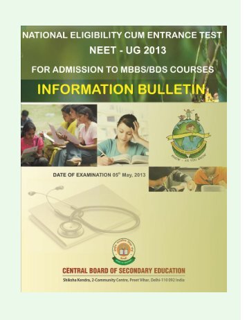 Information Bulletin - English - NEET-UG, 2013