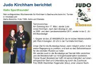 120309 Kirchham: Judo Bericht und Vorschau aus Kirchham