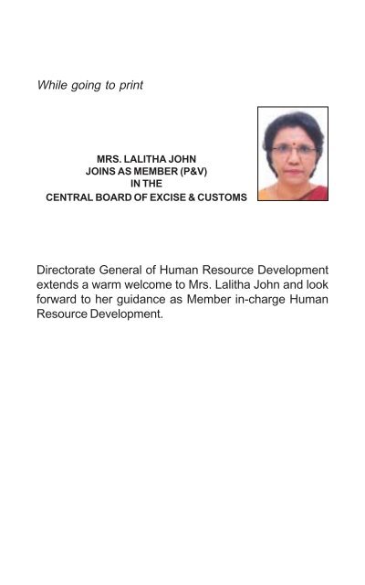 HRD in CBEC - Directorate General of human resource ...