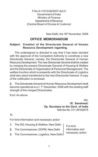 HRD in CBEC - Directorate General of human resource ...