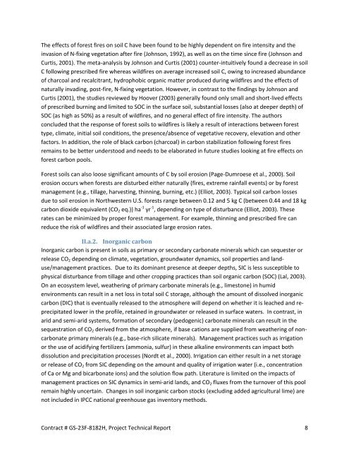 Greenhouse Gas Emissions from U.S. Agriculture and Forestry: A ...