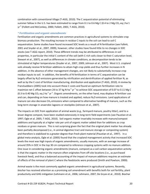 Greenhouse Gas Emissions from U.S. Agriculture and Forestry: A ...