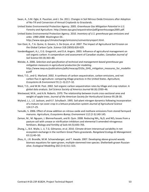 Greenhouse Gas Emissions from U.S. Agriculture and Forestry: A ...