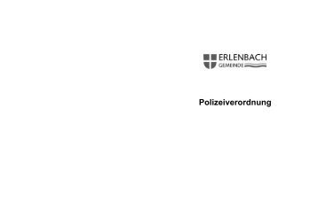 Polizeiverordnung - Gemeinde Erlenbach