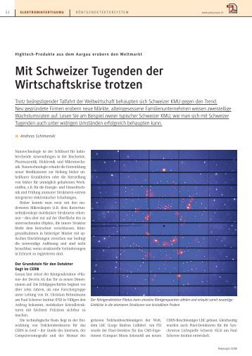 Mit Schweizer Tugenden der Wirtschaftskrise trotzen - Dectris