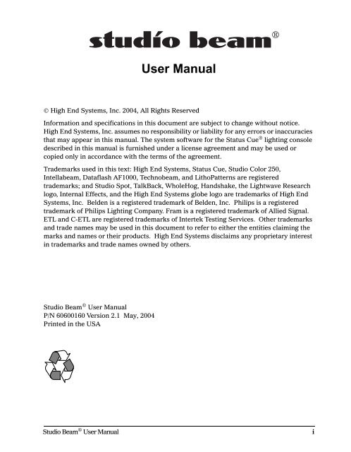 Braun UVL - Normal Operation and Manual Backup Operation 