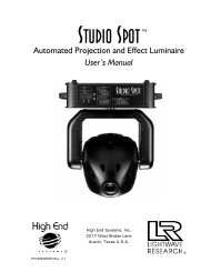 Studio Spot User's Manual - Cal Stage