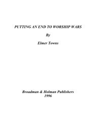PUTTING AN END TO WORSHIP WARS - Elmer Towns