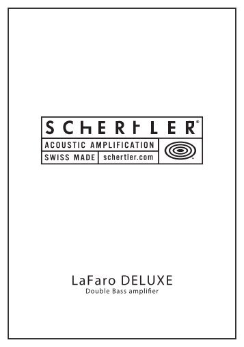 user manual - Schertler