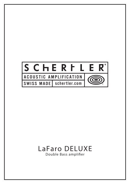 user manual - Schertler