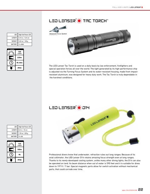 2012 PRODUCT CATALOG - LED Lenser - Auto-mecanique