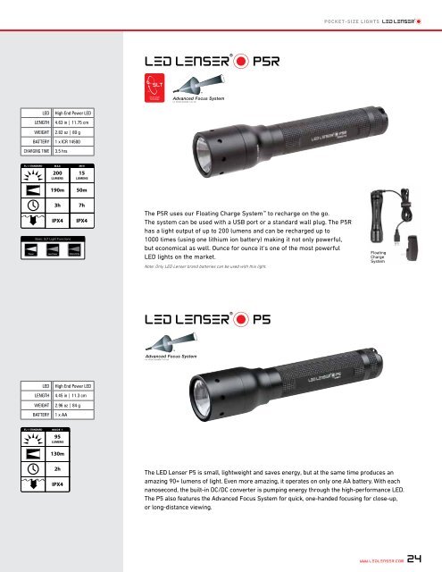 2012 PRODUCT CATALOG - LED Lenser - Auto-mecanique