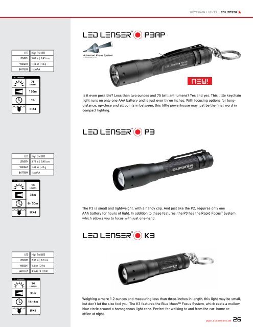 2012 PRODUCT CATALOG - LED Lenser - Auto-mecanique