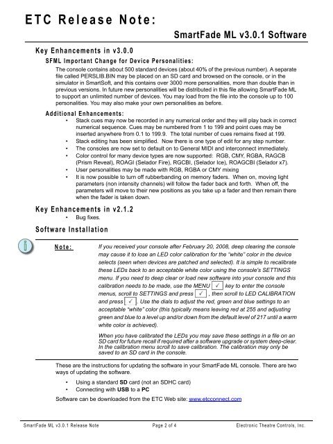 SmartFade ML v3.0.1 Release Note - ETC