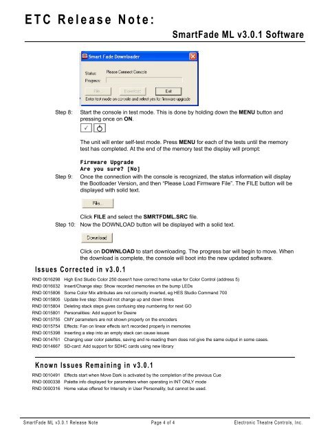 SmartFade ML v3.0.1 Release Note - ETC