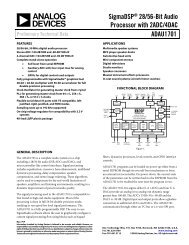 ADAU1701 SigmaDSP® 28/56-Bit Audio Processor with 2ADC ...