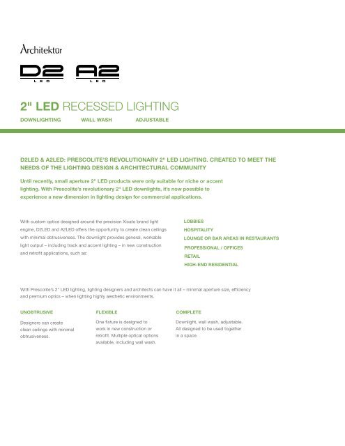 2 Inch LED Recessed LIGHTING - Prescolite