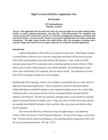 High Current LED Drive Application Note - KHALUS Electronics