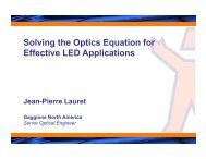Solving the Optics Equation for Effective LED Applications