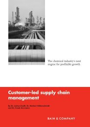 Customer led supply chain management - Bain & Company