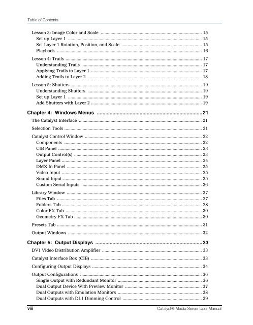 Catalyst Manual - Cal Stage