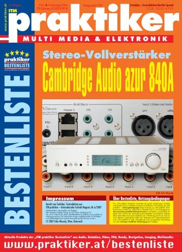 Cambridge Audio azur 840A: Stereo-Vollverstärker - ITM praktiker ...