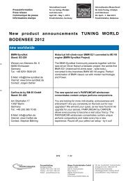 New product announcements TUNING WORLD BODENSEE 2012