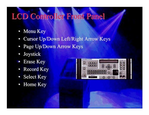The LCD Controllers - High End Systems