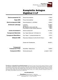 Komplette Anlagen HighEnd 3 LP - PhonoPhono