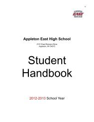 Appleton East High School and/or the Appleton Area School District