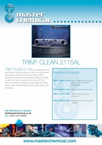 TRIM® CLEAN 2115AL - Master Chemical Corporation