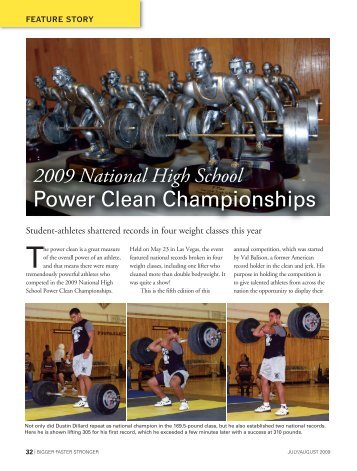 2009 National High School Power Clean Championships