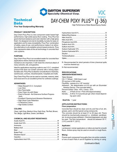 Day-Chem Poxy Plus (J-36) Day-Chem Poxy Plus (J-36)