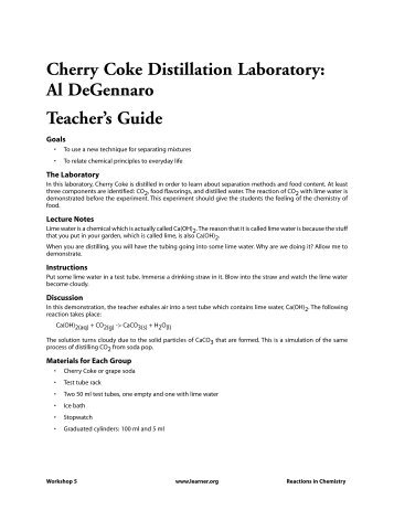 Cherry Coke Distillation Laboratory