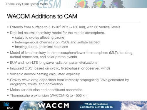 WACCM: The High-Top Model - CESM - UCAR