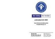 die lobby für kinder - Kinderschutzbund Cloppenburg