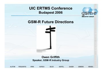 GSM-R Future Directions - UIC