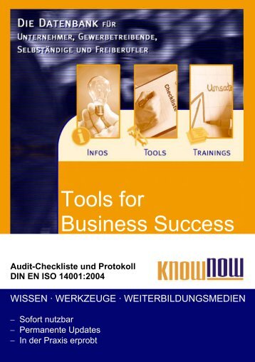 Audit-Checkliste und Protokoll DIN EN ISO 14001:2004 - Know-NOW