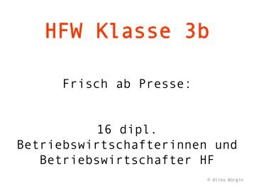 HFW Klasse 3b - HFW Zug