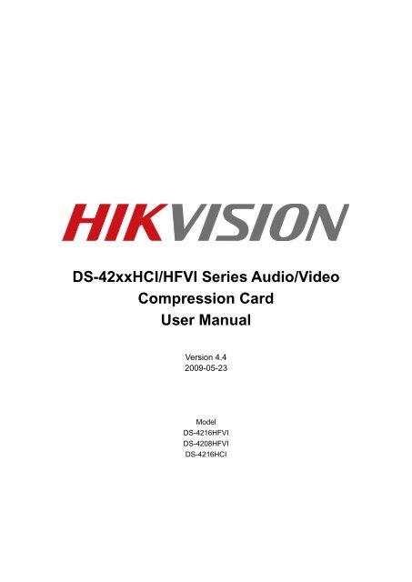 DS-4208-4216HFVI - Hikvision