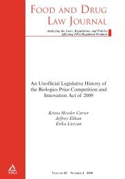 An Unofficial Legislative History of the Biologics Price - Covington ...